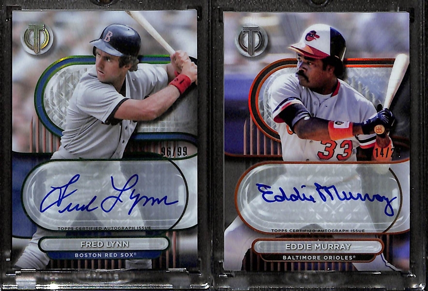Lot of (95+) Baseball Auto & Relic Cards w. Rod Carew, Eddie Murray, Fred Lynn, Mickey Mantle, and more. 