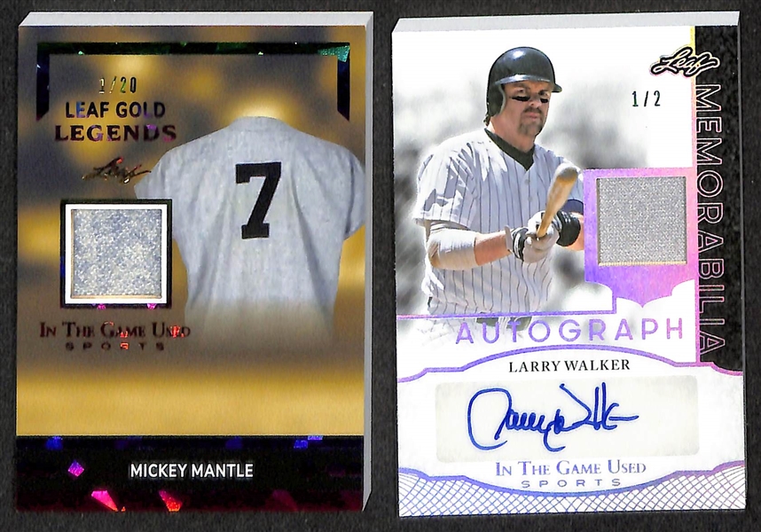 Lot of (95+) Baseball Auto & Relic Cards w. Rod Carew, Eddie Murray, Fred Lynn, Mickey Mantle, and more. 