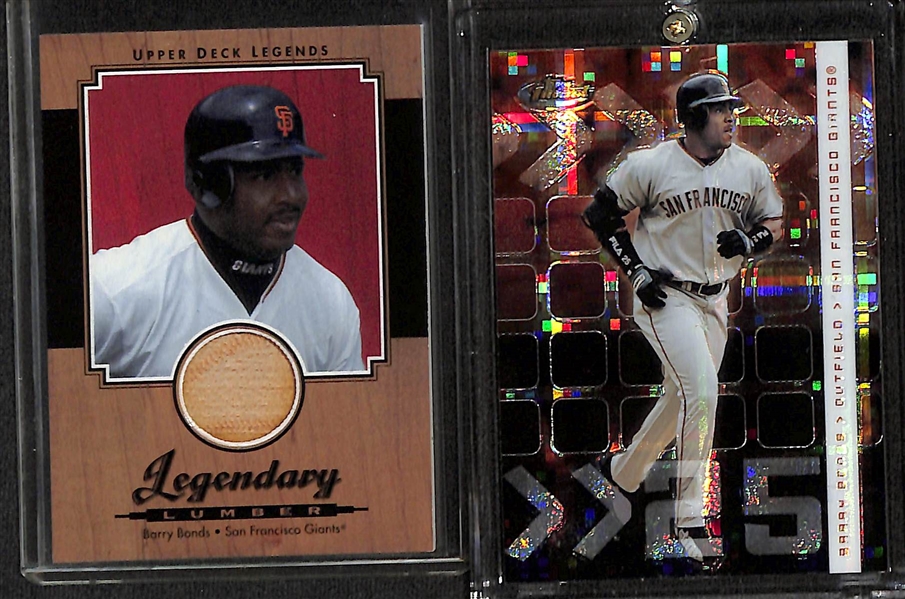 Lot of (17) Baseball Relic Cards w. (3) Barry Bonds, Jim Thome, Paul Waner, Randy Johnson, and more. 
