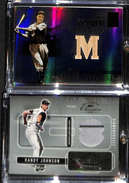 Lot of (17) Baseball Relic Cards w. (3) Barry Bonds, Jim Thome, Paul Waner, Randy Johnson, and more. 