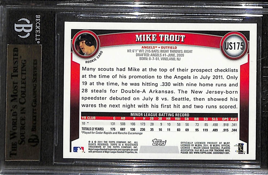 2011 Topps Update Mike Trout Rookie Card BGS 9.5