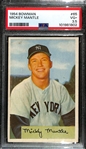 1954 Bowman Mickey Mantle #65 Graded PSA 3.5