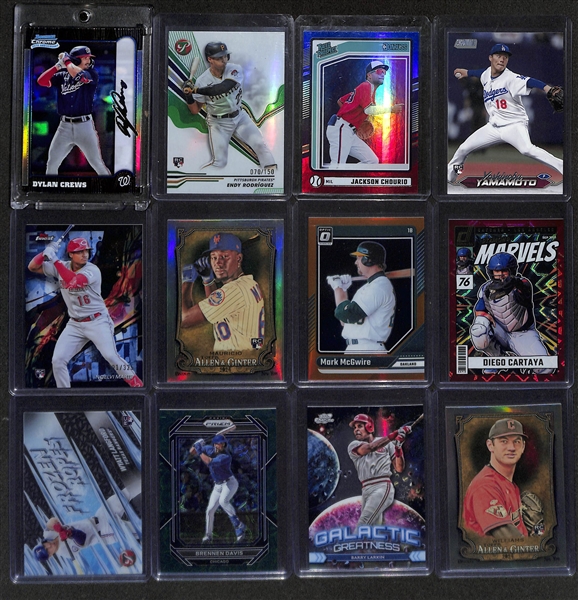 Lot of (500+) Mostly Baseball Cards inc. 2024 Topps Clayton Kershaw Home Field Advantage, 2024 Topps Chrome Mike Trout Logofractor Purple (#/250), +