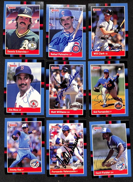 Lot of (185+) Signed 1988 Donruss Baseball Cards w. Barry Bonds, Greg Maddux, (2) Tom Glavine, + More (JSA Auction Letter) 