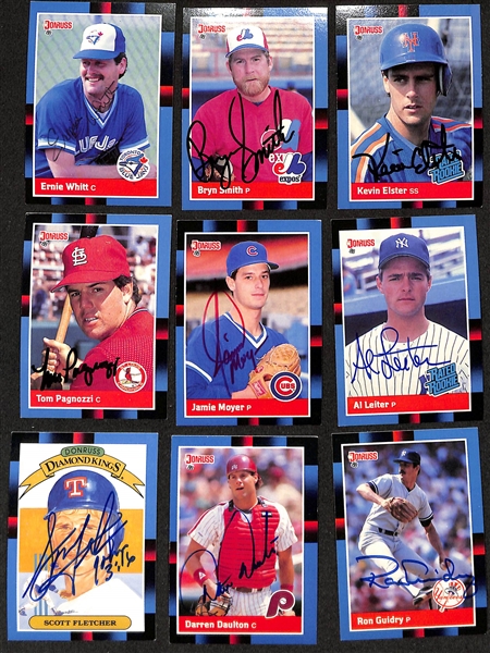 Lot of (185+) Signed 1988 Donruss Baseball Cards w. Barry Bonds, Greg Maddux, (2) Tom Glavine, + More (JSA Auction Letter) 