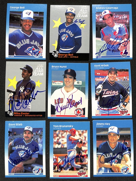 Lot of (95+) Signed 1987 Fleer Baseball Cards inc. Tony Gwynn, Alan Trammell, Dennis Eckersley, (2) Fernando Valenzuela, + (JSA Auction Letter)
