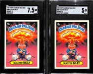 Lot of (2) 1985 SGC Graded Garbage Pail Kids #88 Blasted Bill w/SGC 7.5 & 5