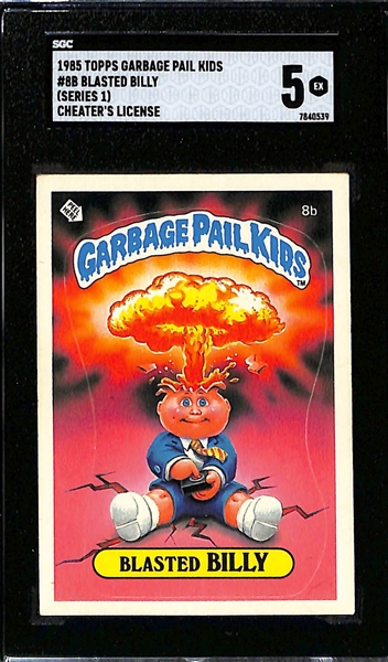 Lot of (2) 1985 SGC Graded Garbage Pail Kids #88 Blasted Bill w/SGC 7.5 & 5