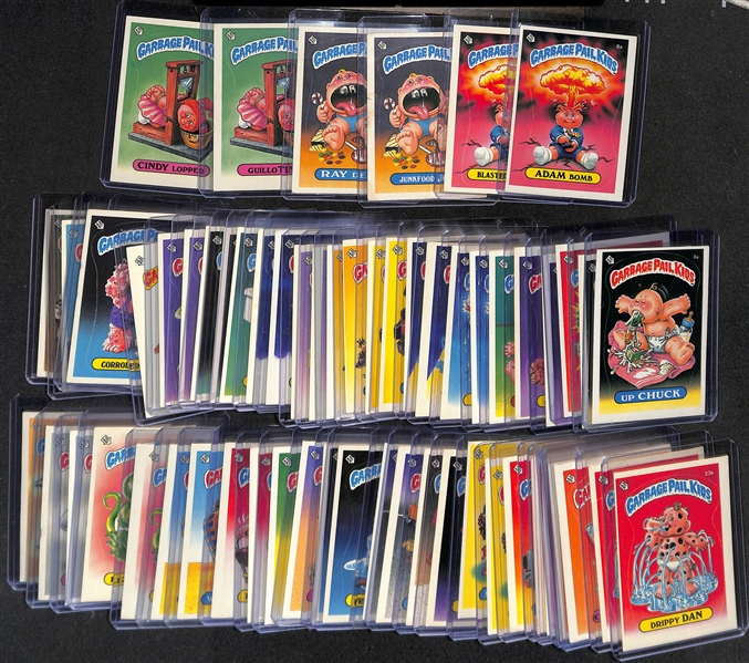 Lot of 1985 Topps Garbage Pail Kids Series 1 w/61 of 82 cards inc. Adam Bomb