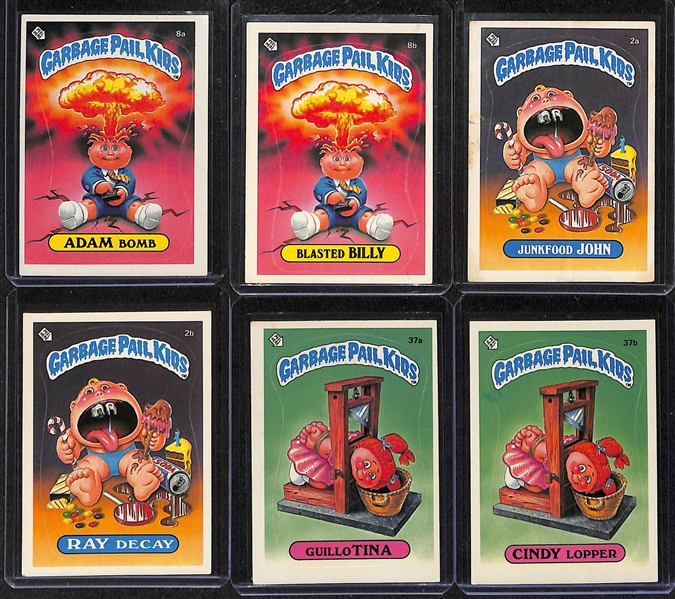 Lot of 1985 Topps Garbage Pail Kids Series 1 w/61 of 82 cards inc. Adam Bomb