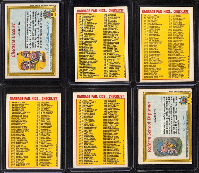 Lot of 1985 Topps Garbage Pail Kids Series 1 w/65 Assorted Cards inc. Blasted Billy & Thin Lynn
