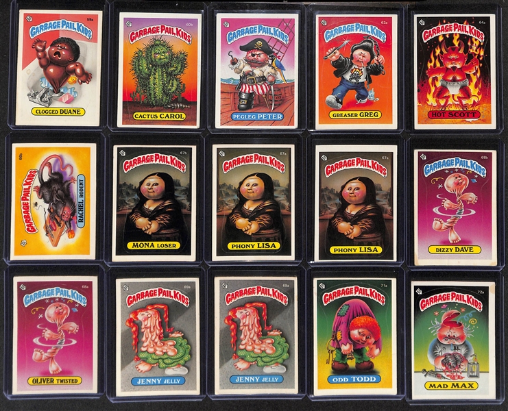 Lot of (225) Assorted Garbage Pail Kids cards from Series 2-11