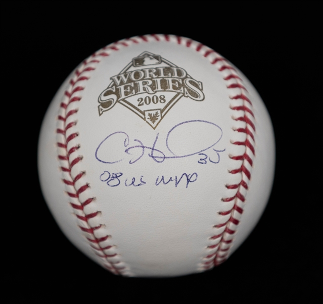 Lot of (5) Signed Memorabilia w. Cole Hamels, Gaylord Perry, Hoyt Wilhelm, Frank Howard, and Frank Gifford. + (JSA Auction Letter)