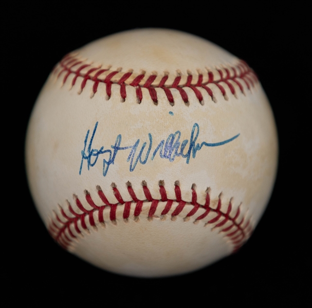 Lot of (5) Signed Memorabilia w. Cole Hamels, Gaylord Perry, Hoyt Wilhelm, Frank Howard, and Frank Gifford. + (JSA Auction Letter)