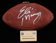 Signed Eli Manning Football + (Steiner COA)
