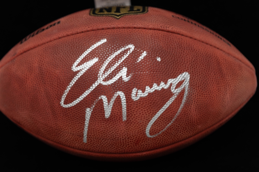 Signed Eli Manning Football + (Steiner COA)
