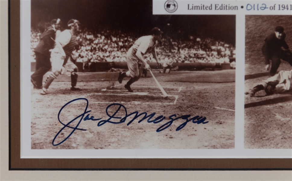 Joe DiMaggio Signed Limited Edition Photo + (JSA Auction Letter)