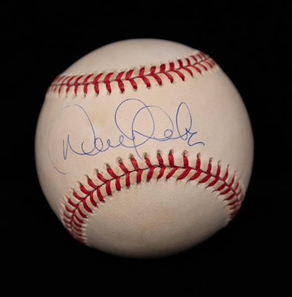 Derek Jeter Signed 1996 Baseball + (JSA Auction Letter)