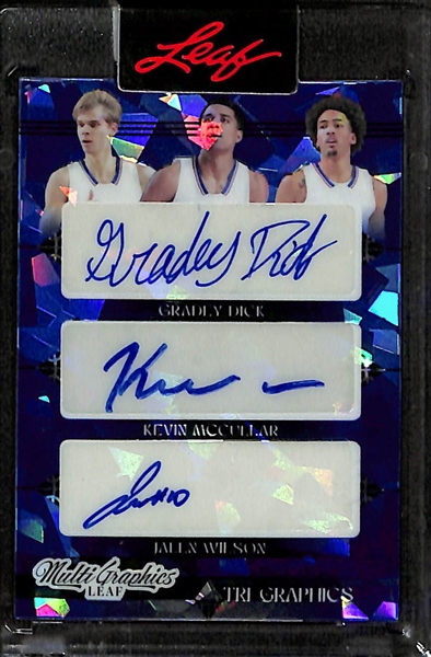 Lot of (4) 2023 Leaf Multi Graphics Rookie Autographs inc. Bandon Miller/Nance/Gueye/Christie/Samuels/Murry/Howard/Bell (#/30), +