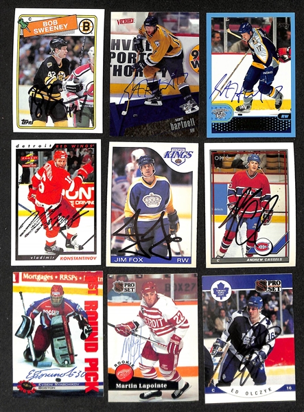 Lot of (300+) Signed Hockey Cards w. Tony Esposito, Pavel Bure, More (JSA Auction Letter)