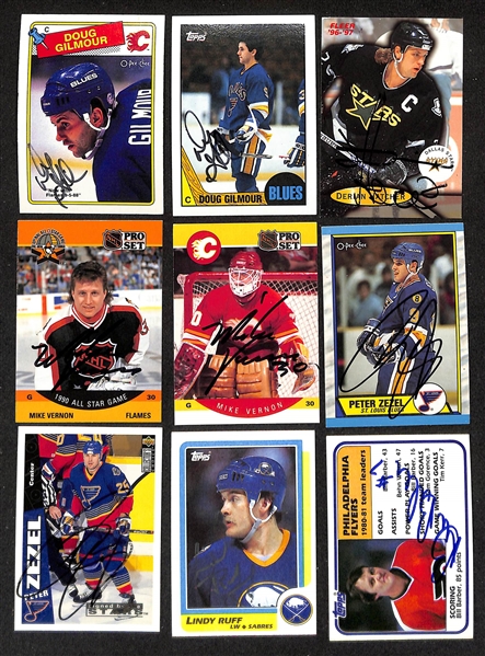 Lot of (345+) Signed Hockey Cards inc. Scott Stevens, (2) Ron Francis, (2) Mats Sundin, Martin Lapointe + (JSA Auction Letter)