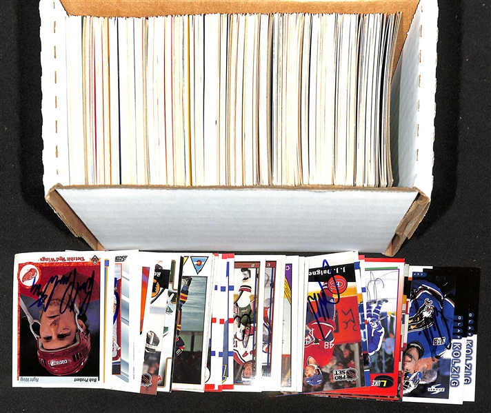 Lot of (300+) Signed Hockey Cards w. Tony Esposito, Pavel Bure, and more (JSA Auction Letter)