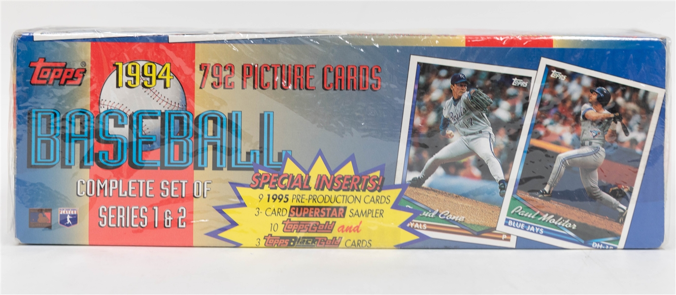 Lot of (5) Complete Topps Baseball Sets from 1990-1994