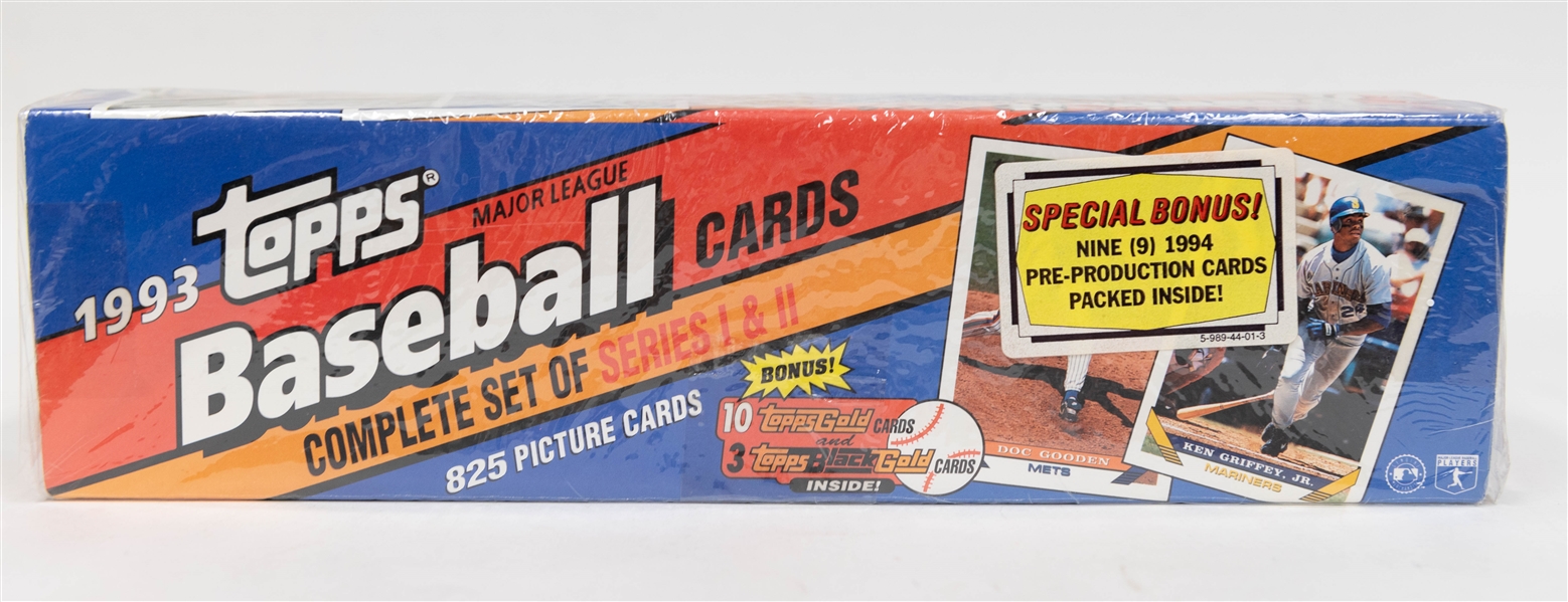 Lot of (5) Complete Topps Baseball Sets from 1990-1994