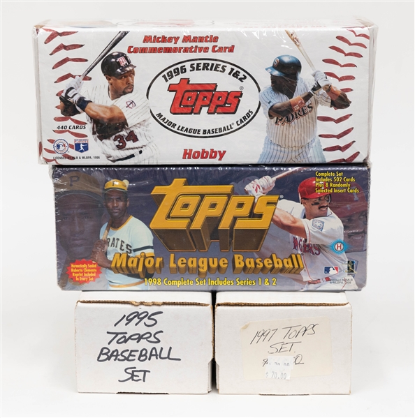 Topps Baseball Complete Series 1 and 2 Sets from 1995-1998