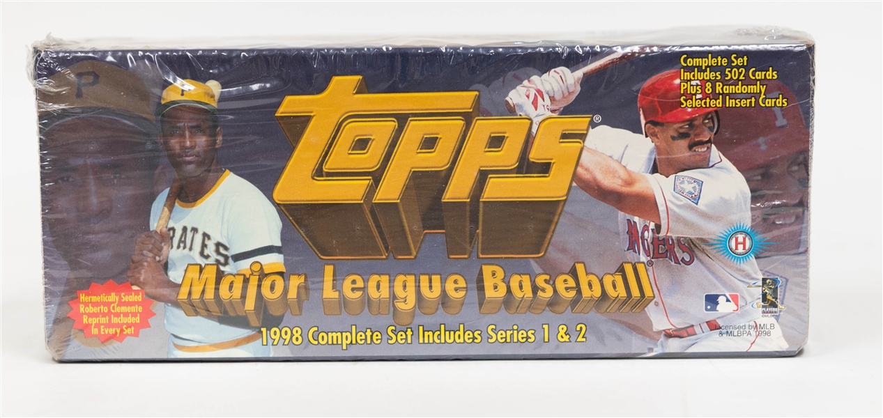 Topps Baseball Complete Series 1 and 2 Sets from 1995-1998