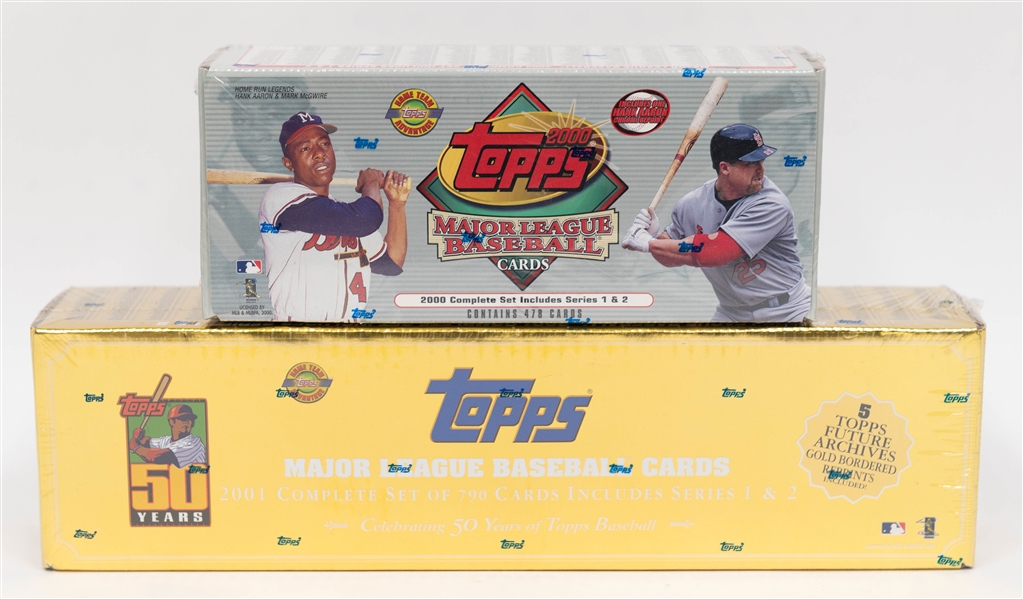2000 & 2001 Factory Sealed Topps Series 1 & 2 Complete Sets