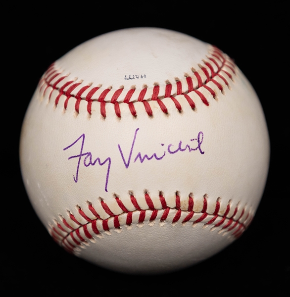 Lot of (4) Autographed Baseballs w. Mark McGwire, Brooks Robinson, Reggie Jackson, and Fay Vincent +(JSA Auction Letter)