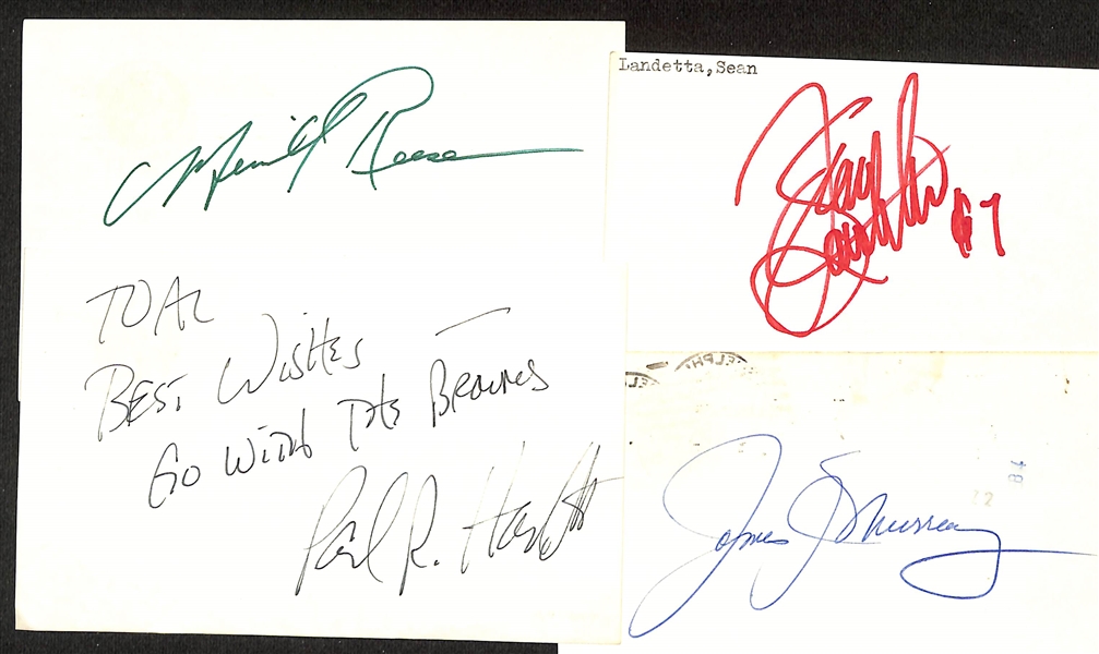 Lot of (100+) Signed Mostly Football Index Cards inc. Steve VanBuren, Craig Morton, Jethro Pugh, + (JSA Auction Letter)
