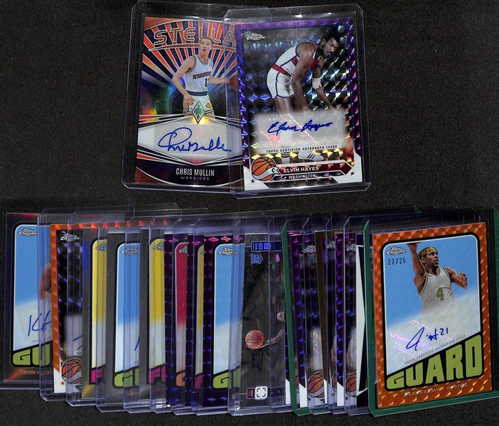 Lot of (17) Autographed Basketball Cards from 2023-2024 w. Elvin Hayes & Chris Mullen