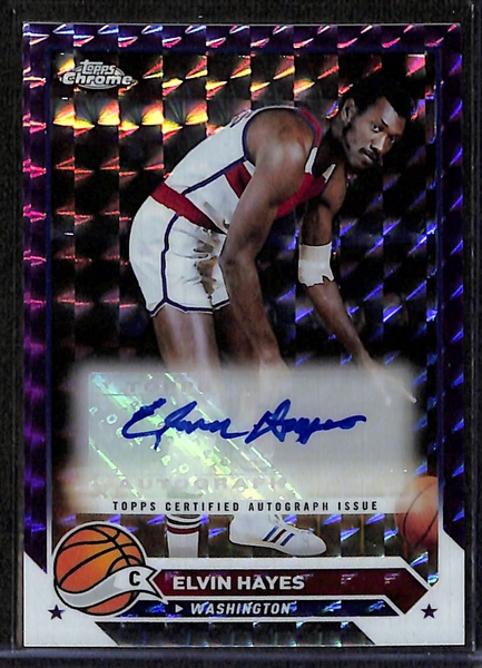 Lot of (17) Autographed Basketball Cards from 2023-2024 w. Elvin Hayes & Chris Mullen