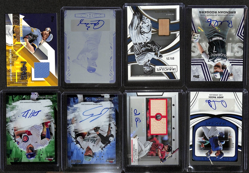 Lot of (22) Autographed or Memorabilia Baseball Cards inc. Manny Machado & Yu Darvish