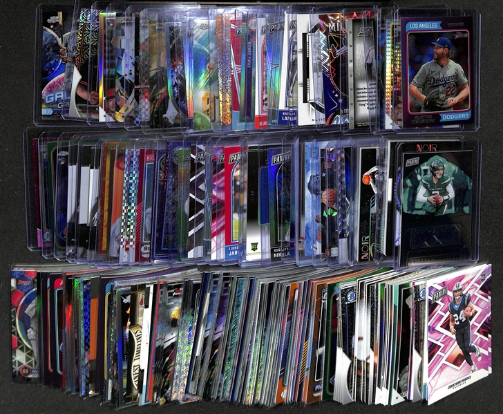 Mixed Lot of (120+) Baseball, Basketball, Football, Racing Cards w. Kershaw, Machado, Tatis, Jr
