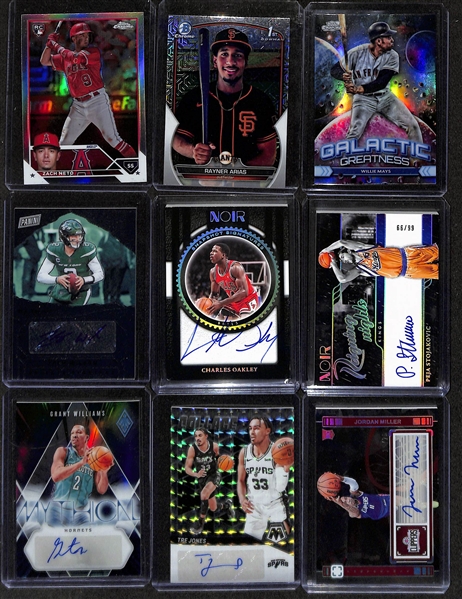 Mixed Lot of (120+) Baseball, Basketball, Football, Racing Cards w. Kershaw, Machado, Tatis, Jr