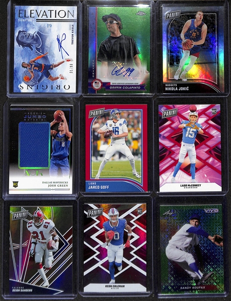 Mixed Lot of (120+) Baseball, Basketball, Football, Racing Cards w. Kershaw, Machado, Tatis, Jr