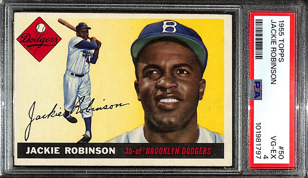 1955 Topps Jackie Robinson #50 Graded PSA 4