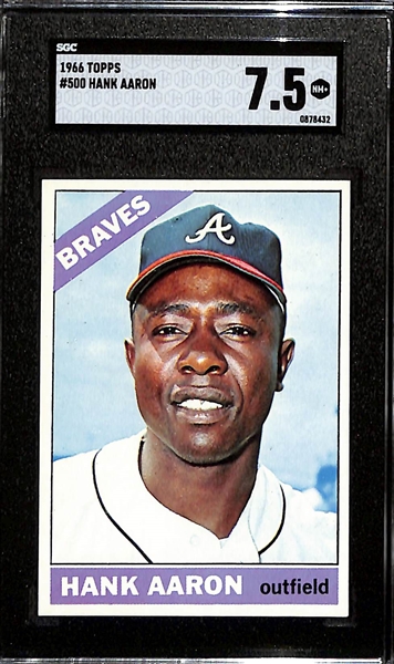 1966 Topps Hank Aaron #500 Graded SGC 7.5