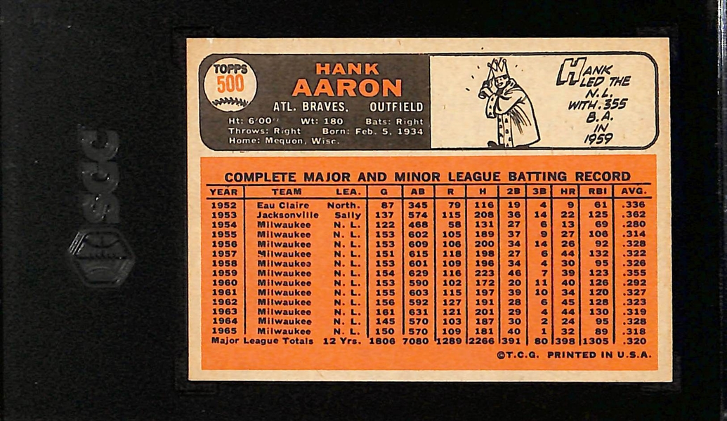 1966 Topps Hank Aaron #500 Graded SGC 7.5