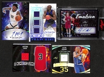 Lot of (5) 2024 Leaf Basketball Cards Including Ja Morant In the Game Used "Galaxy of Stars" Autograph #/30, Shaquille ONeal In The Game Used "Franchise" Patch #2/3, & Jason Williams Decadence...