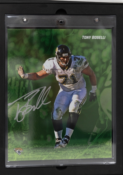 Lot of (2) Fanatics Under Wraps NFL Emanate Autographs 2. Tony Boselli Green /99 & Dan Fouts Gold /50