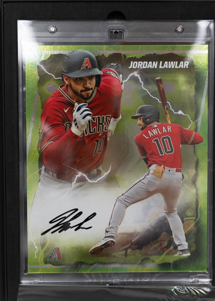 Lot of (2) Fanatics Under Wraps MLB Emanate Autographs w. Jordan Lawlar Green /99 & George Springer Green /99