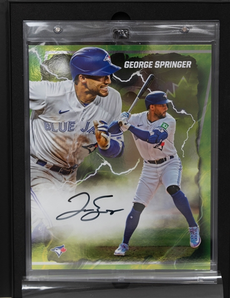 Lot of (2) Fanatics Under Wraps MLB Emanate Autographs w. Jordan Lawlar Green /99 & George Springer Green /99
