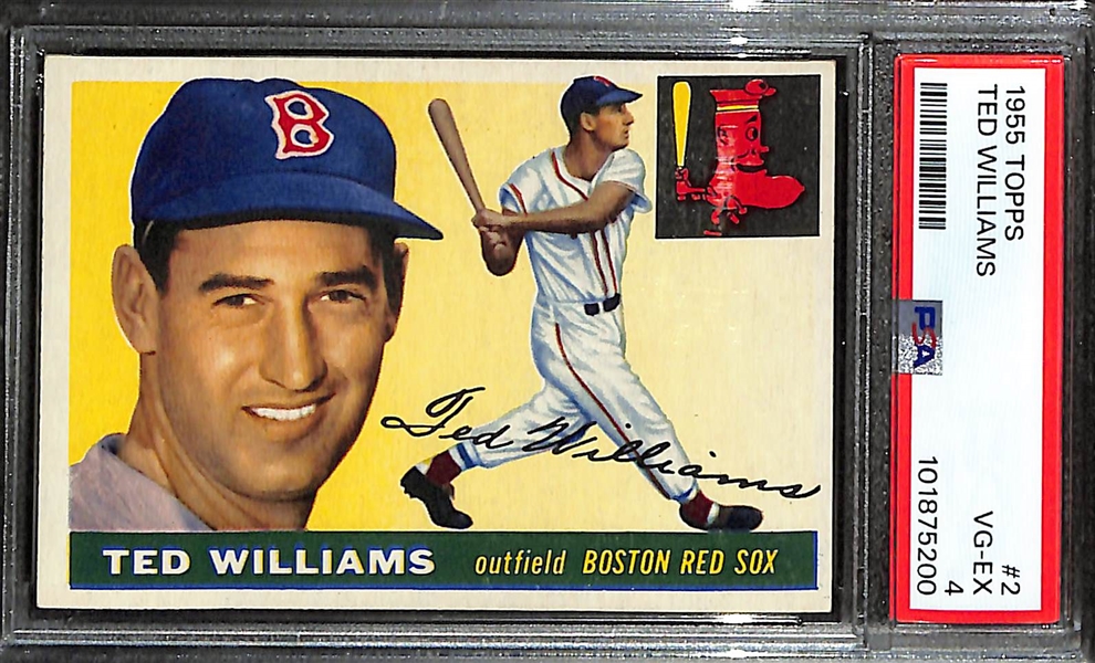 1955 Topps Ted Williams #2 Graded PSA 4