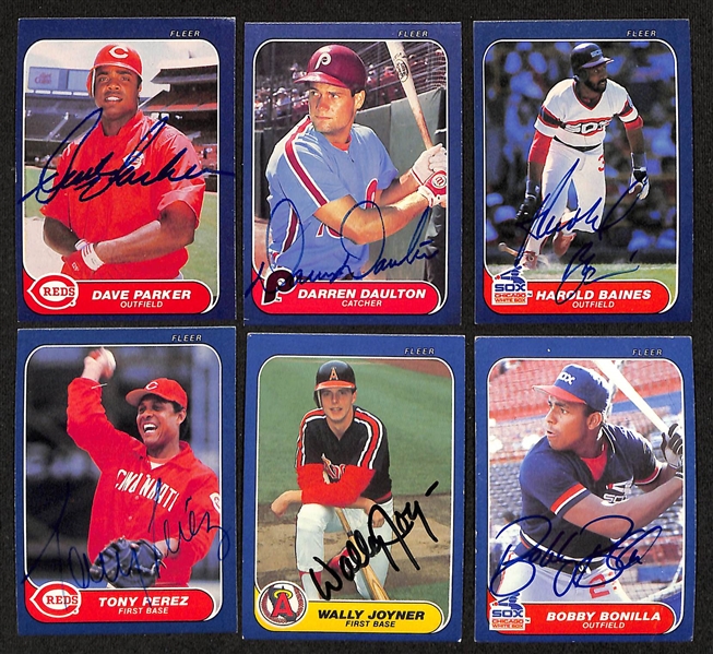 Lot of (300+) Signed 1986 Fleer Baseball Cards inc. Barry Bonds, Tony Gwynn, Roger Clemens, Joe Carter, +  (JSA Auction Letter)