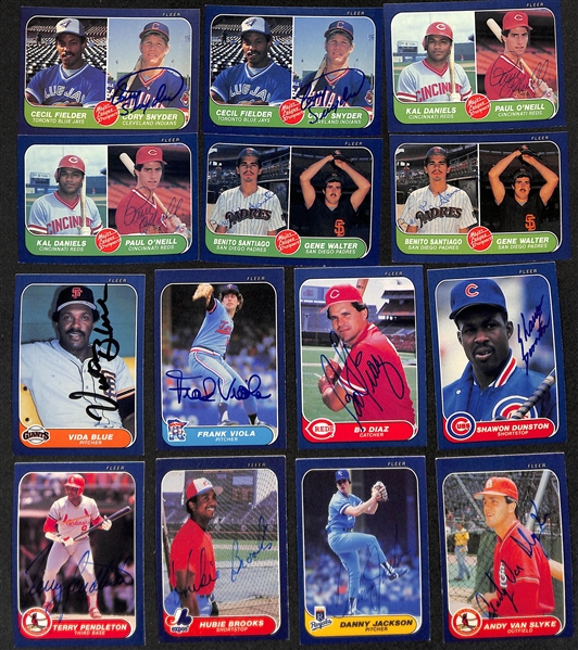 Lot of (300+) Signed 1986 Fleer Baseball Cards inc. Barry Bonds, Tony Gwynn, Roger Clemens, Joe Carter, +  (JSA Auction Letter)