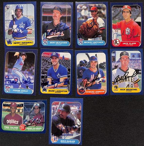 Lot of (300+) Signed 1986 Fleer Baseball Cards inc. Barry Bonds, Tony Gwynn, Roger Clemens, Joe Carter, +  (JSA Auction Letter)